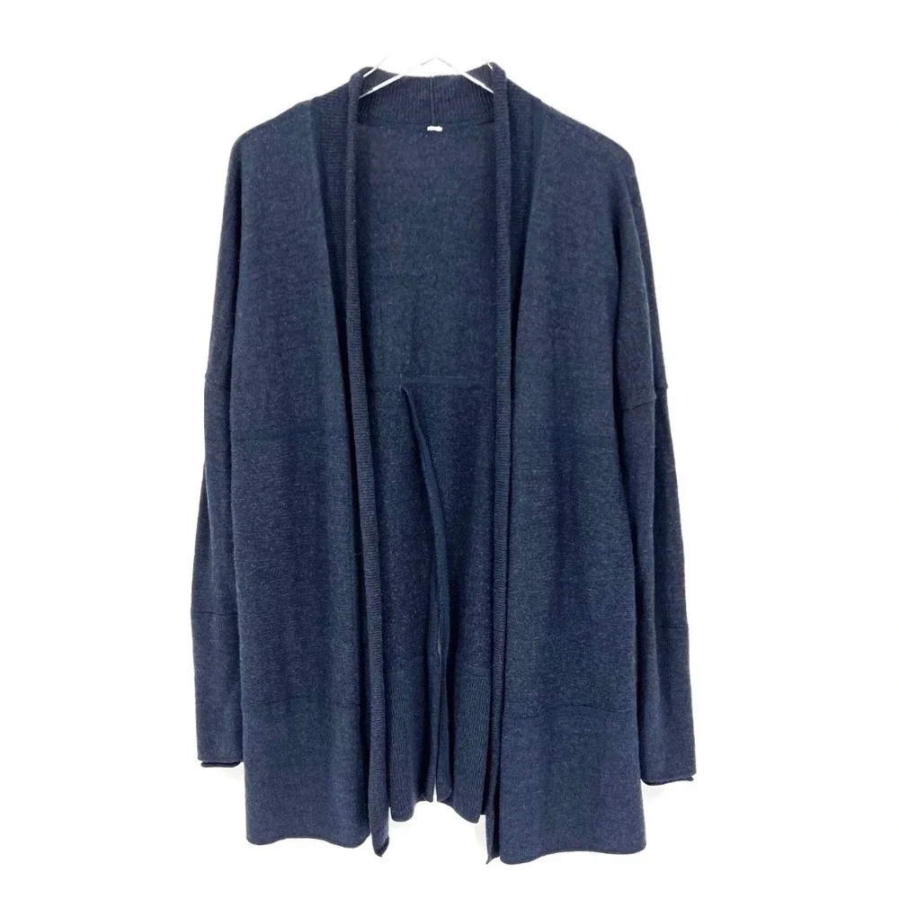 Lululemon Sit In Lotus Wrap‎ Cardigan Sweater Womens 6 Merino Wool Minimalist